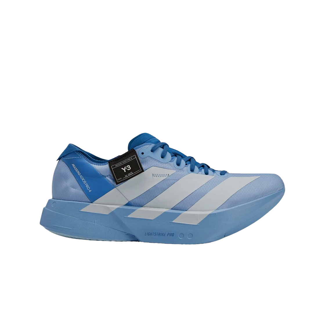 JS3148 Y-3 Adios Pro 4 Ash Blue Clear Grey