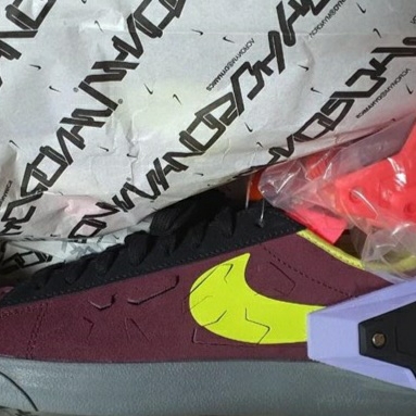 Nike x Acronym Blazer Low Night Maroon 착용 스타일