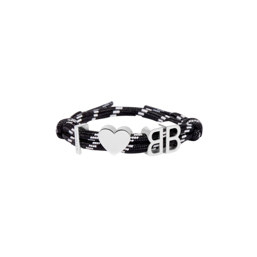 Balenciaga I<3 BB Bracelet Black Silver