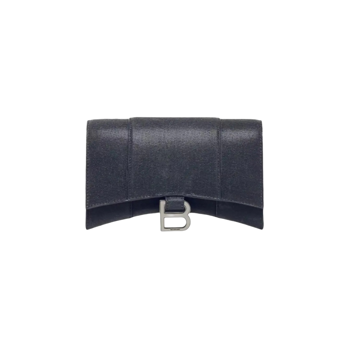 6560502102G1000 Balenciaga Hourglass Wallet On Chain Glitter Material Black - #2