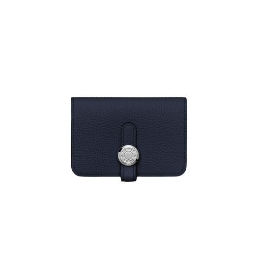 Hermes Dogon Card Holder Togo & Palladium Bleu Nuit