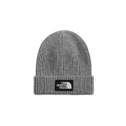 The North Face Logo Box Cuffed Beanie TNF Medium Grey Heather