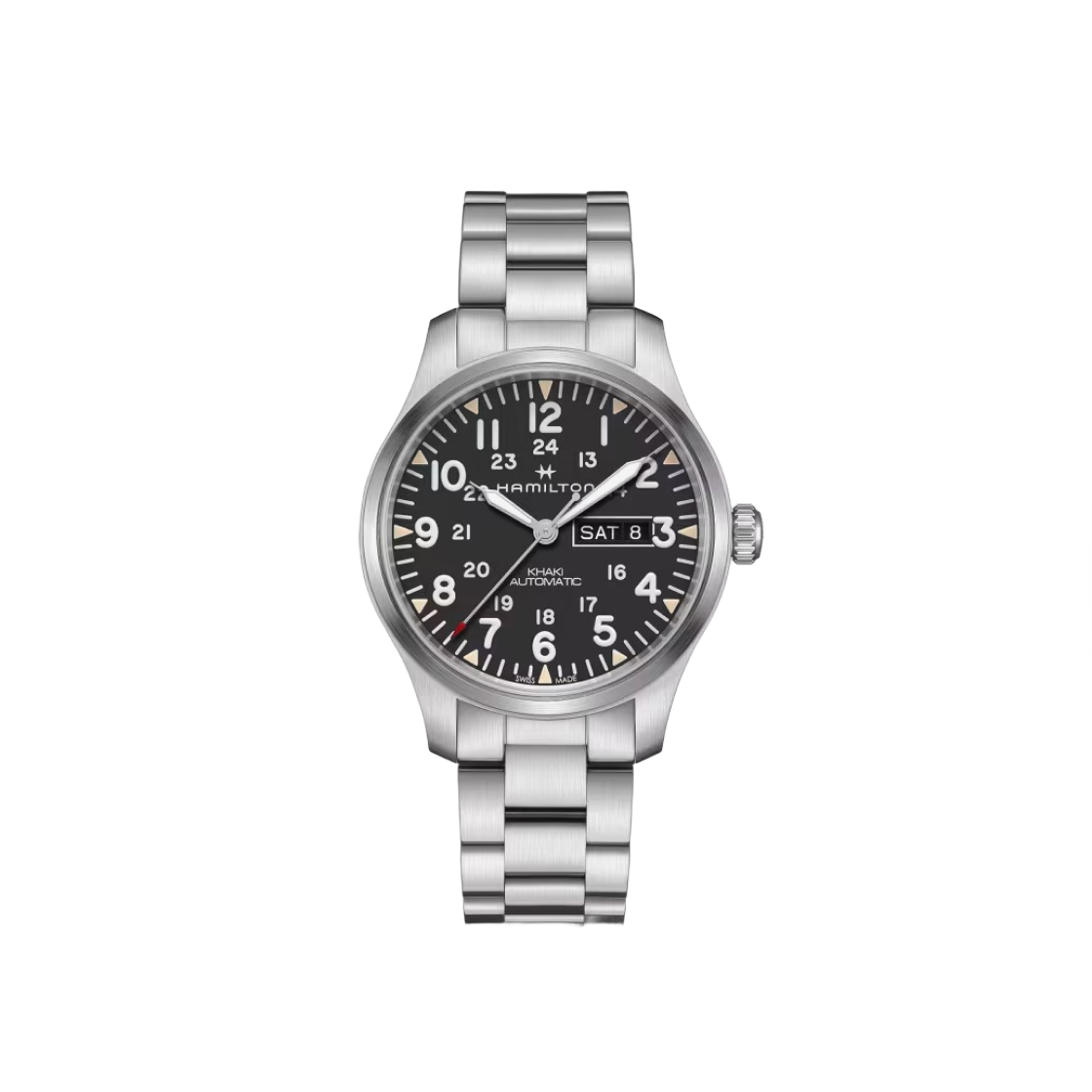 해밀턴 카키 필드 데이 데이트 오토 42mm 스테인리스 스틸 블랙(Hamilton Khaki Field Day Date Auto 42mm Stainless Steel Black) - 1