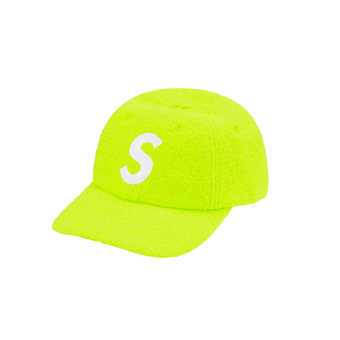 - Supreme Boiled Wool S Logo 6-Panel Fluorescent Green - 22FW - 대표 이미지 #1