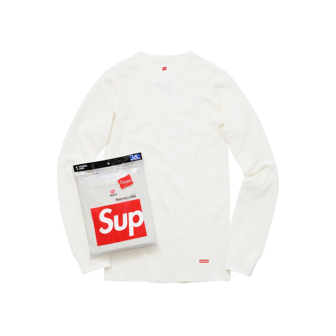 Supreme Hanes Bones Thermal Crew L ホワイト Supreme Hanes Bones Thermal Crew (1 Pack) (FW24) - $32