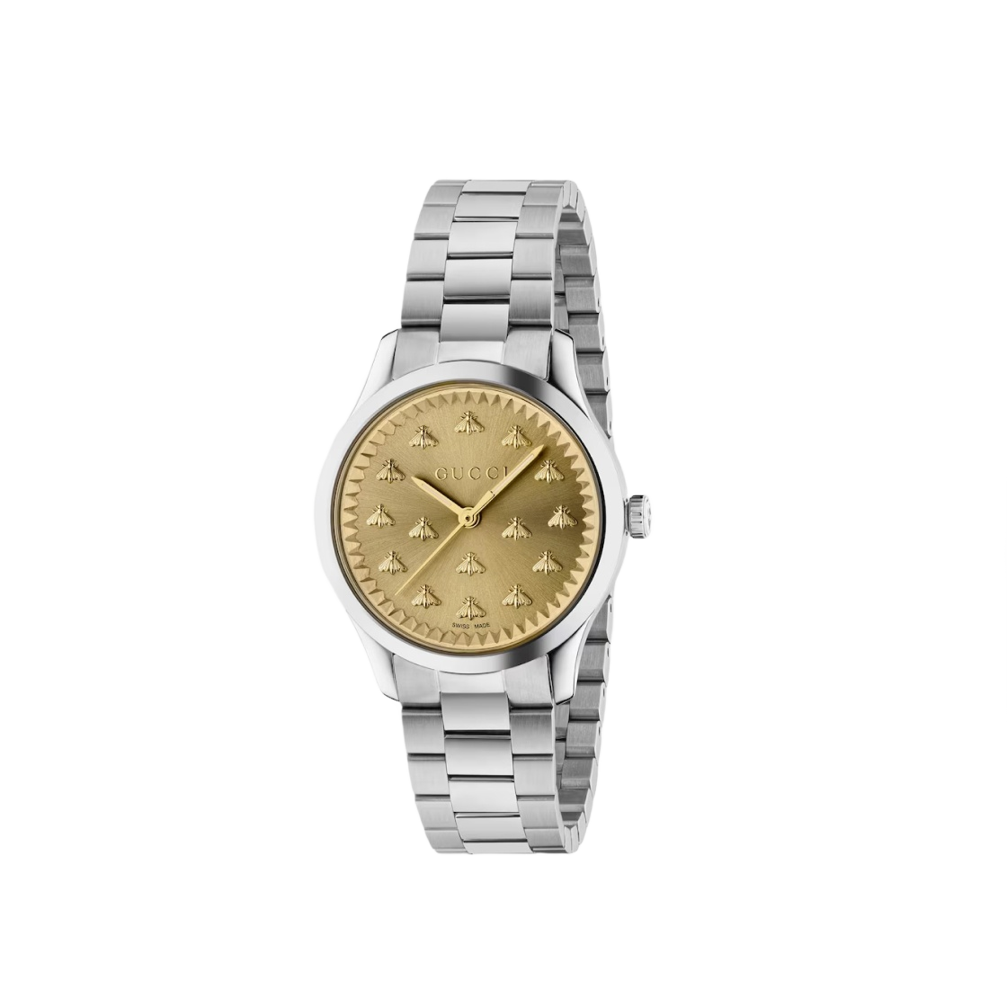 YA1265035 (W) Gucci G-Timeless Quartz 32mm Steel Yellow Gold with Bees