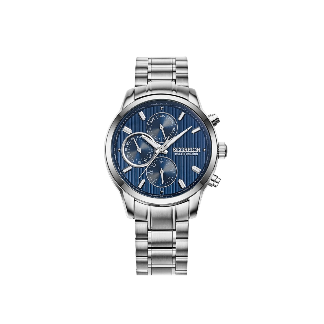 스콜피온 멀티펑션 메탈 워치 블루(Scorpion Multifunction Metal Watch Blue)