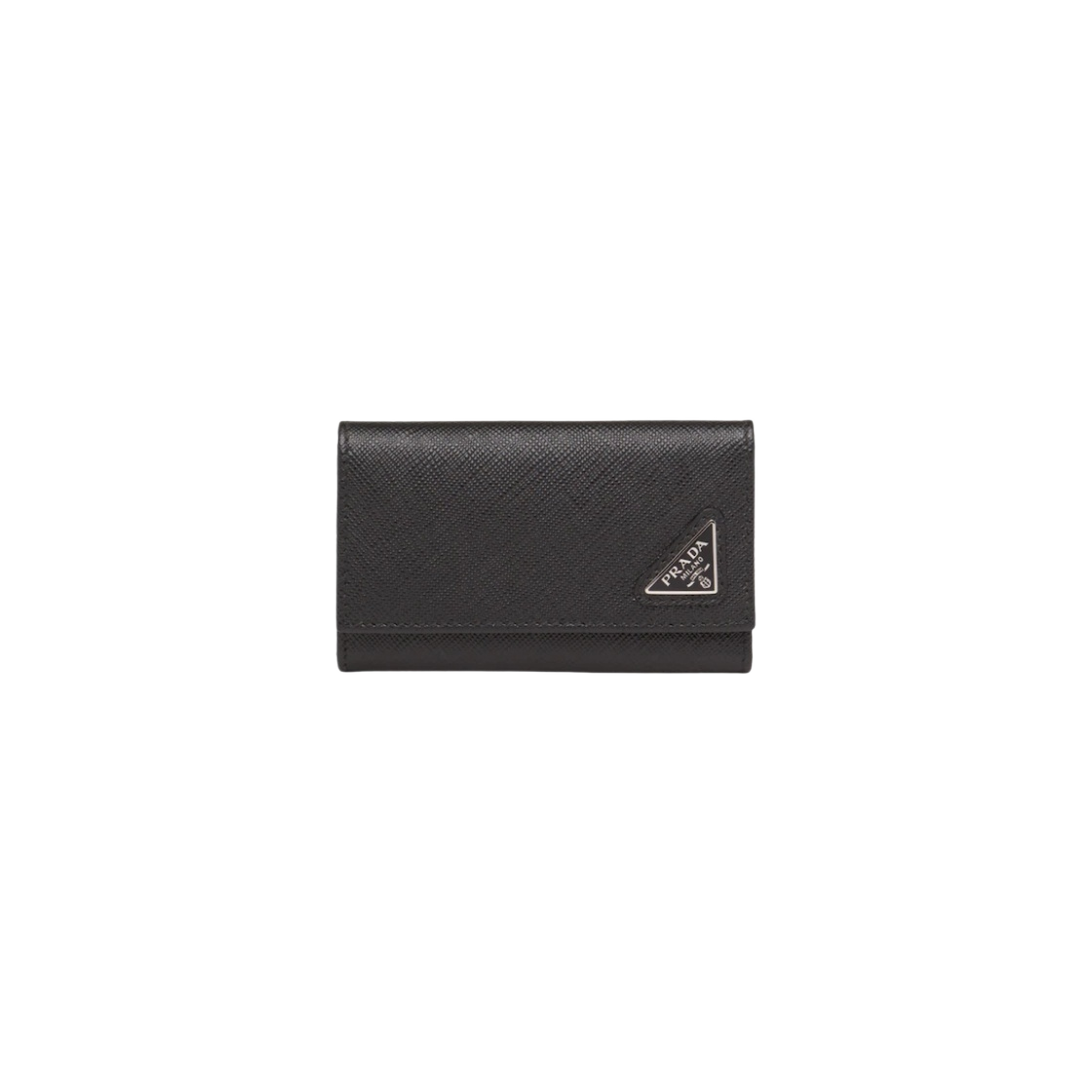 프라다 사피아노 레더 키 케이스 블랙(Prada Saffiano Leather Key Case Black)