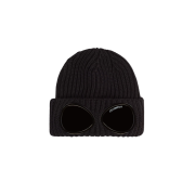 (Kids) C.P. Company Merino Wool Goggle Beanie Black - 23FW