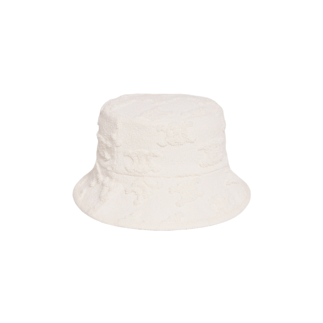(W) 셀린느 코튼 부클 트리옹프 버킷햇 오프 화이트((W) Celine Triomphe Bucket Hat in Cotton Boucle Off White) - 1