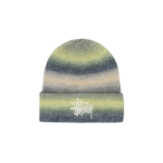 Stussy Cuff Beanie Spray Stripe Lime Multi