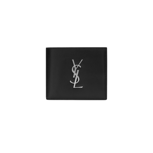 Saint Laurent East/West Wallet in Smooth Leather Black