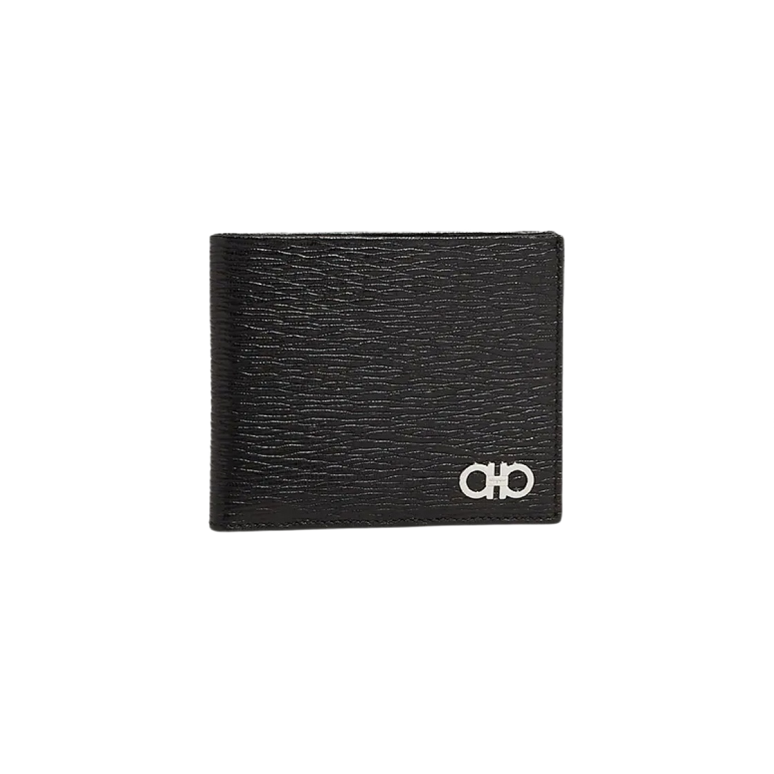66A065-685987 Ferragamo Coin Pocket Gancini Wallet Black Fjord Blue - 대표 이미지 #1
