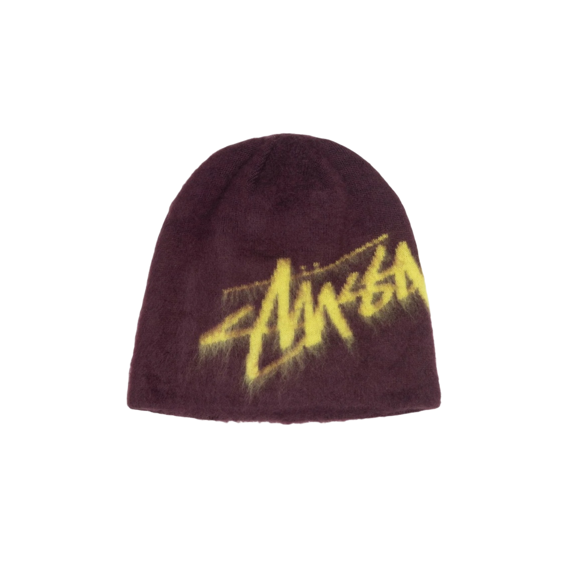 스투시 브러쉬드 아웃 스탁 스컬캡 비니 에그플랜트 | Stussy