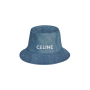 (W) Celine Bucket Hat in Dark Union Wash Denim