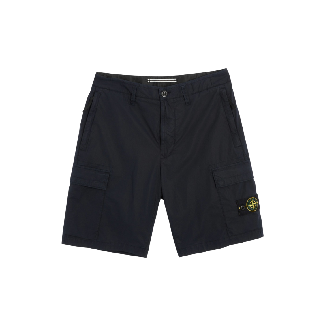 7615L0803-V0020 Stone Island L0803 Stretch Cotton Tela Paracadute Garment Dyed Cargo Bermuda Shorts Navy Blue - 22SS - 대표 이미지 #1