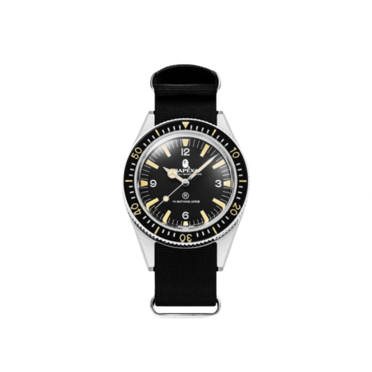 - BAPE Classic Type 1 Bapex Fabric Strap Watch Black