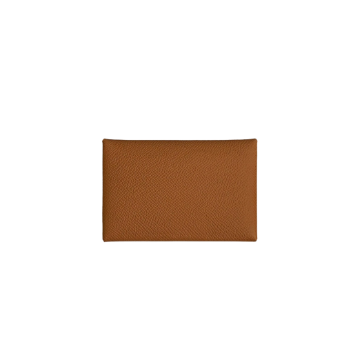 Hermes Calvi Duo Card Holder Epsom & Palladium Gold
