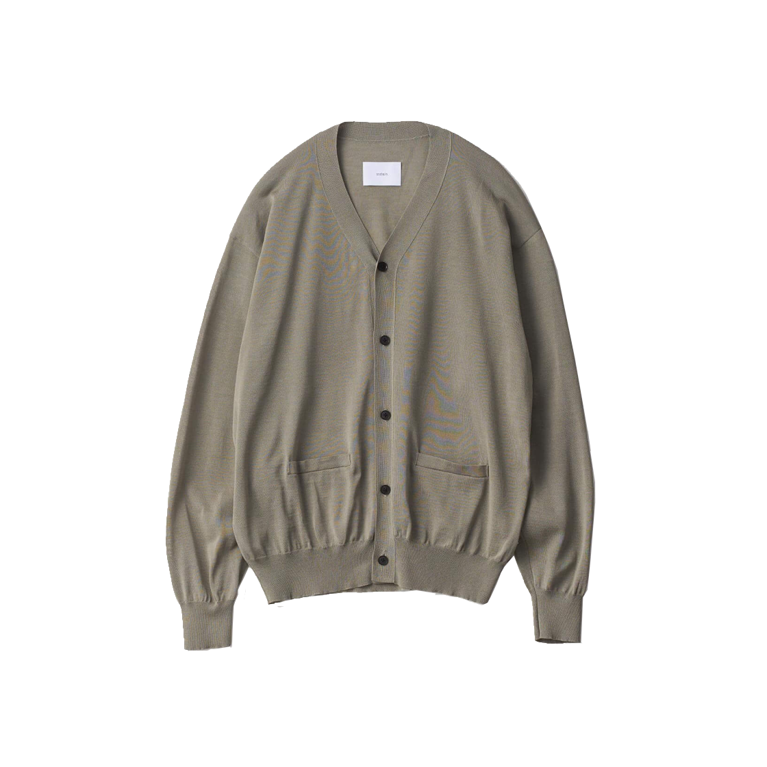 KM5BKNCSI07BG ssstein Wool Silk Knit Tucked Cardigan Greige - 25SS