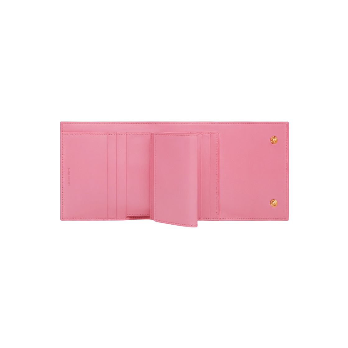 10B573BEL-25FO Celine Small Tri-Fold Wallet in Grained Calfskin Flamingo - #2