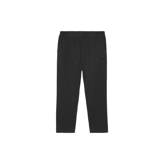 (Kids) Burberry Monogram Motif Cotton Trousers Black