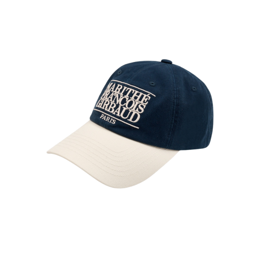 Marithe Francois Girbaud Classic Logo 6-Panel Color Block Cap Ivory