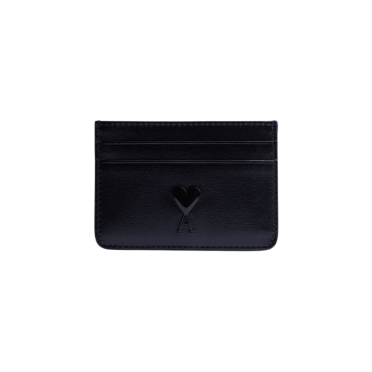 USL013-830-001 AMI de Coeur Leather Card Holder Black