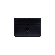 AMI de Coeur Leather Card Holder Black