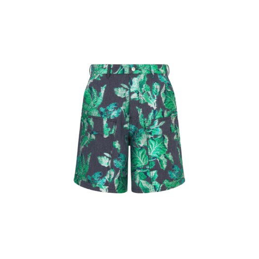 Dior x Denim Tears Dior Tears Shorts Cotton Blend Denim Jacquard Blue