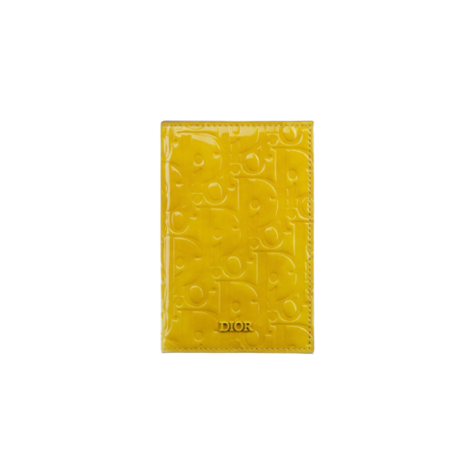 Dior Bi-Fold Card Holder Dior Oblique Gravity Leather Yellow