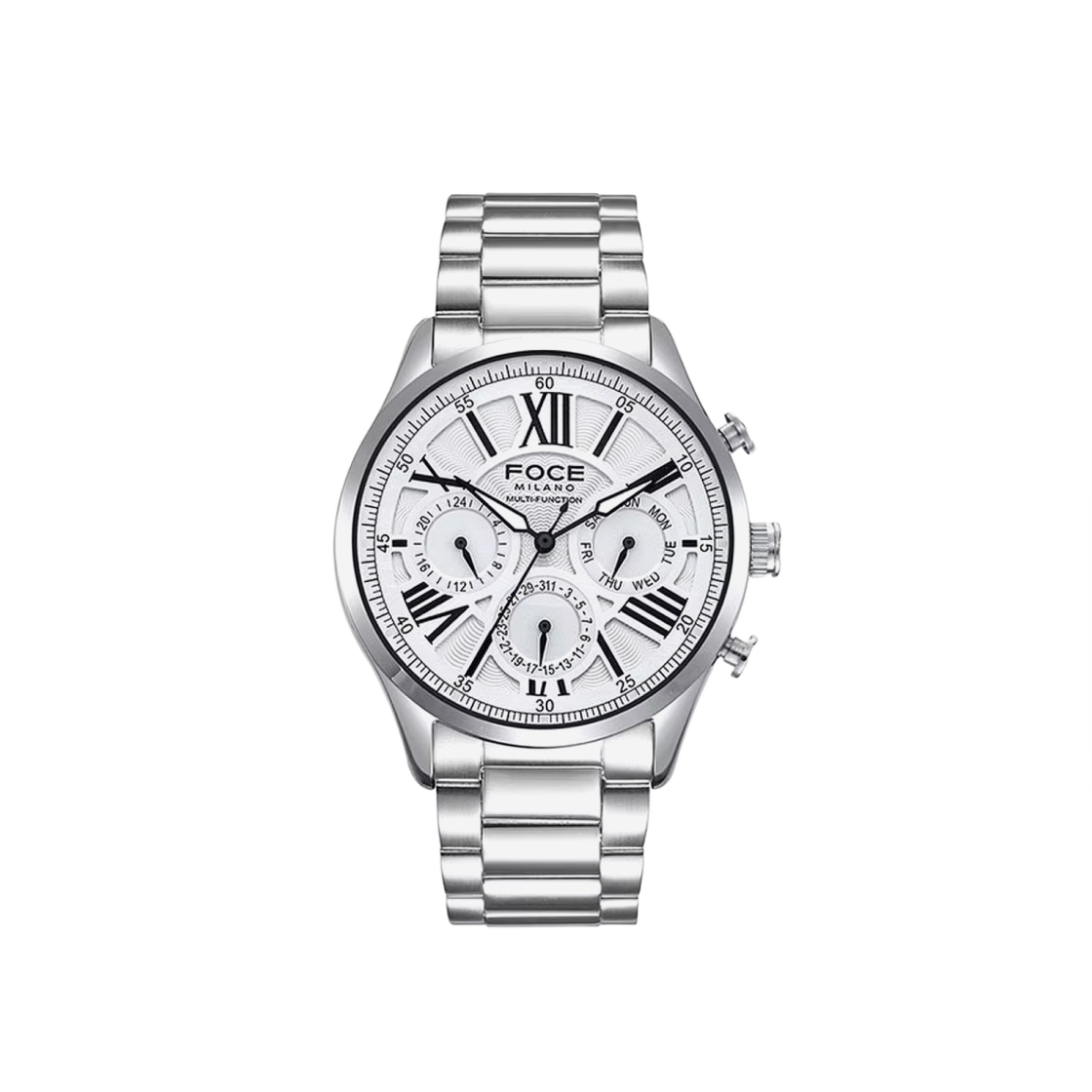 포체 FM7615WH 멀티 펑션 스테인리스 스틸 43mm 화이트(Foce FM7615WH Multi-Function Stainless Steel 43mm White)