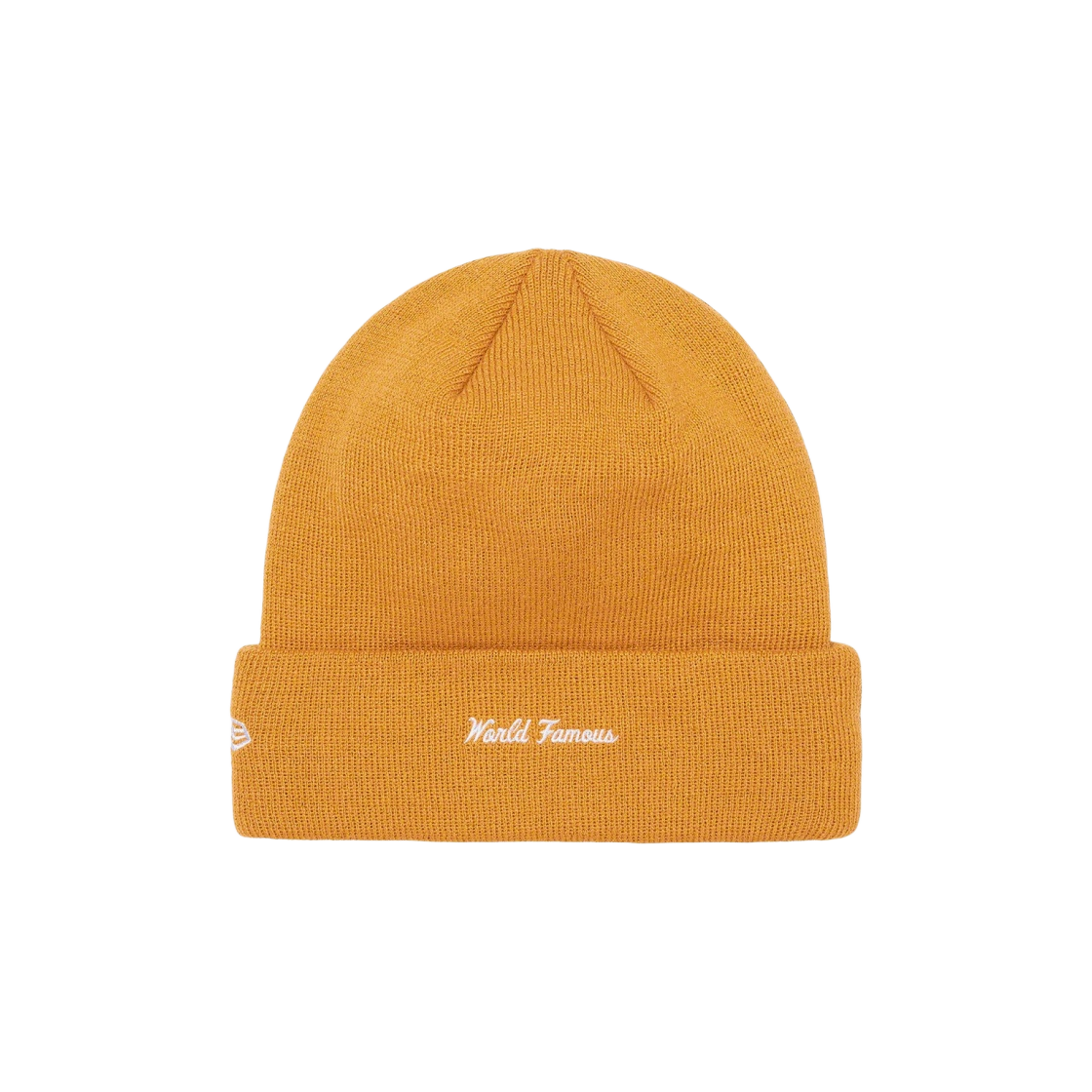 Buy Supreme x New Era Box Logo Beanie 'Light Mustard