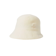 (W) Vivienne Westwood Line Orb Embroidery Basque Crochet Bucket Hat Off White