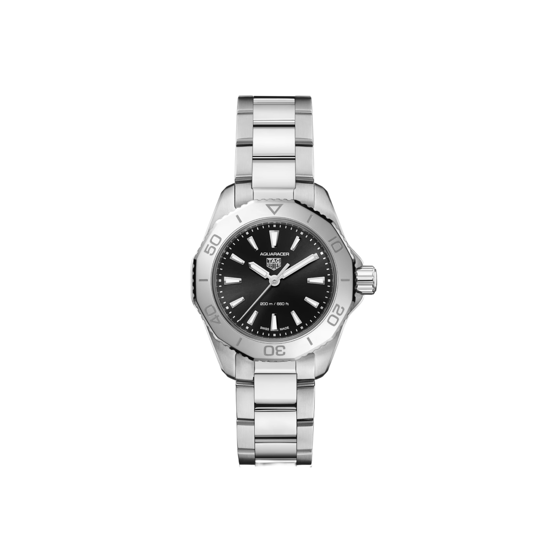 (W) 태그 호이어 아쿠아레이서 프로페셔널 200 쿼츠 스틸 블랙((W) TAG Heuer Aquaracer Professional 200 Quartz Steel Black) - 1