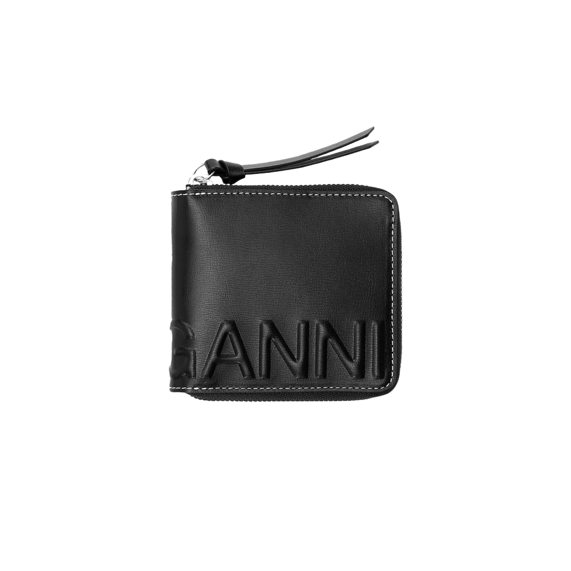 가니 콤팩트 집 어라운드 지갑 블랙(Ganni Compact Zip Around Wallet Black)