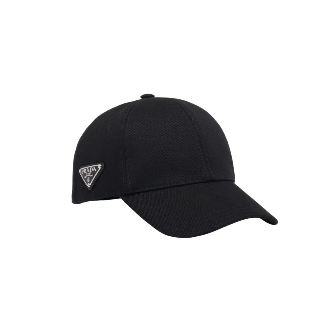2HC274-2DXI-F0002 Prada Drill Baseball Cap Black - 대표 이미지 #1