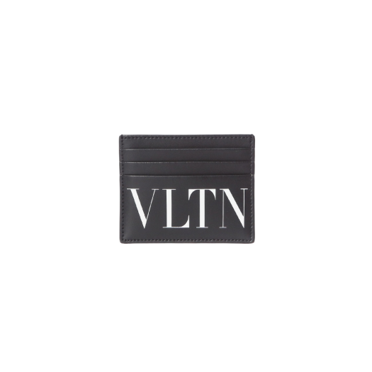 Valentino Logo Signature Double Card Holder Black