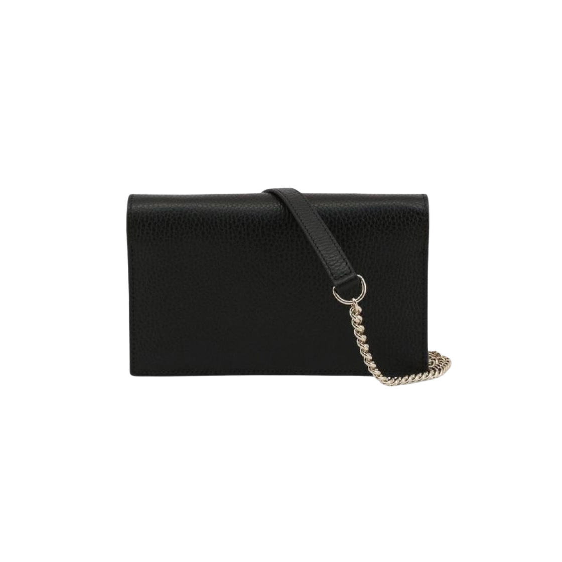 615523-CAO0G-1000 Gucci GG Interlocking Chain Strap Wallet Black - #2