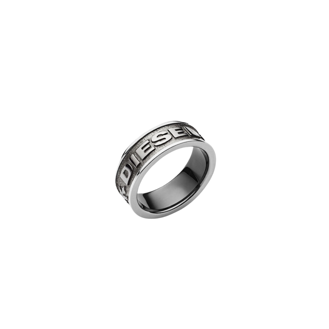 DX1108 Diesel Dx1108 Stainless Steel Band Ring Silver - 대표 이미지 #1