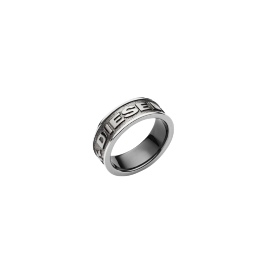 ☆DIESEL☆ D logo silver ring DL1349040 Women's D Logo Sterling Silver Band Ring | Silver | Diesel
