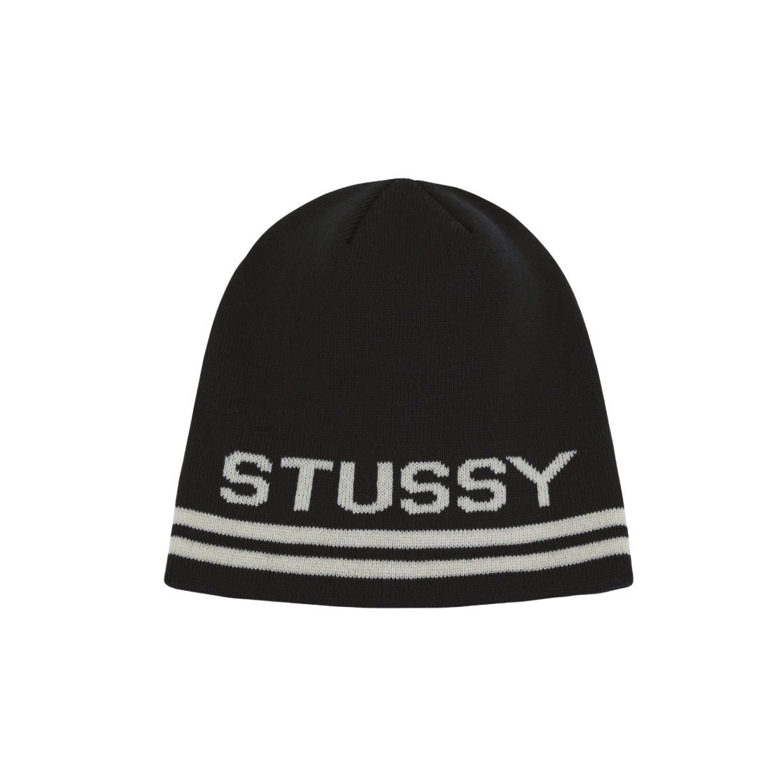 스투시 자카드 스트라이프 스컬캡 비니 블랙 | Stussy | KREAM