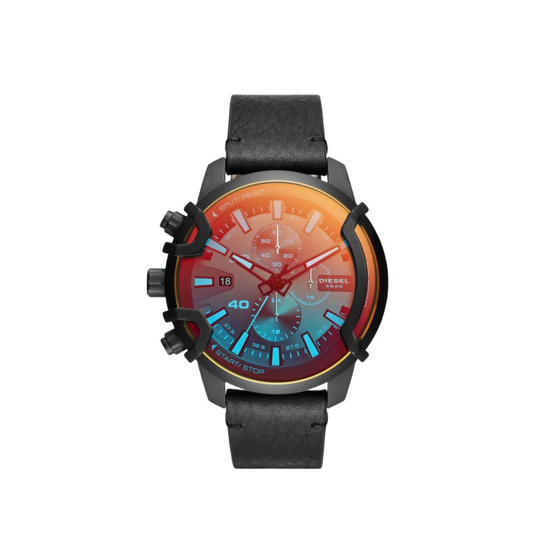 DZ4519 Diesel DZ4519 Griffed Quartz Chronograph 48mm Leather Black