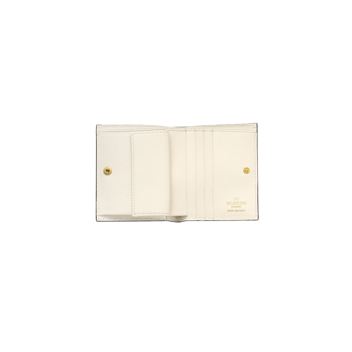 P0R39SNPI16 Valentino Compact Vlogo Signature Grainy Calfskin Wallet Light Ivory - #2