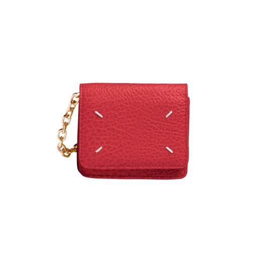 Maison Margiela Four Stitches Chain Wallet Haute Red