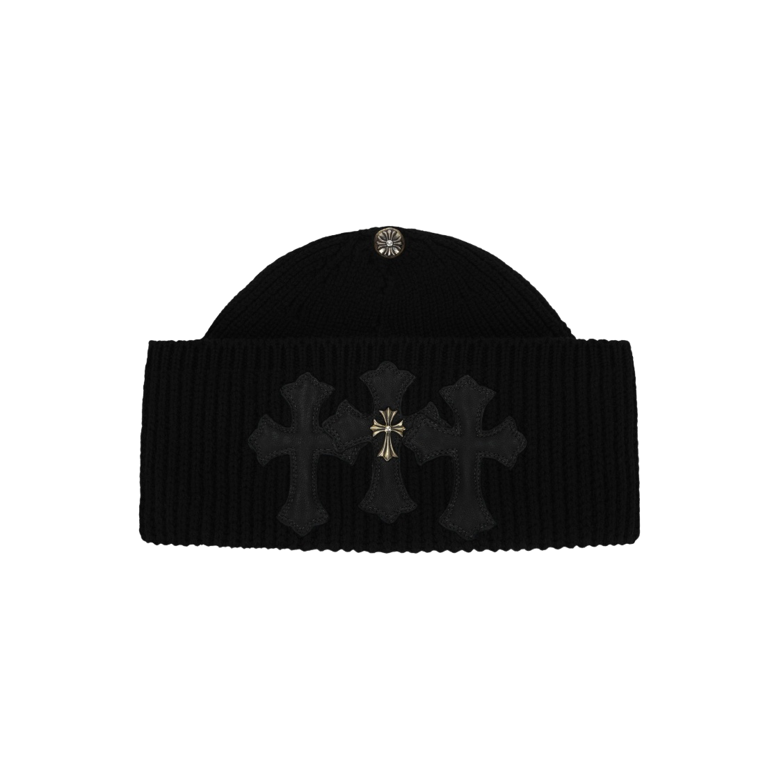 크롬하츠 레더 패치 비니 블랙 | Chrome Hearts | KREAM