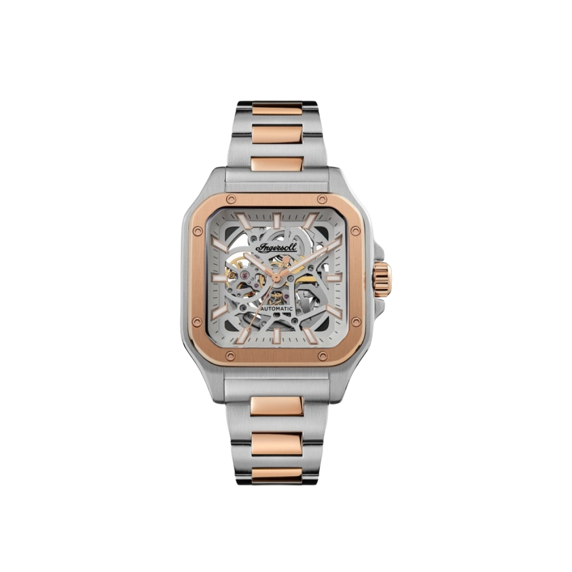 잉거솔 올리 42mm I14502 오토메틱 스테인리스 스틸 실버 블랙 실버 다이얼(Ingersoll Ollie 42mm I14502 Automatic Stainless Steel Silver Black Silver Dial)