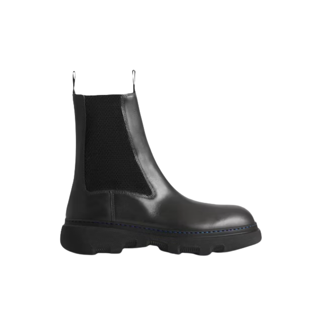 8076670 Burberry Creeper Chelsea Boots Black