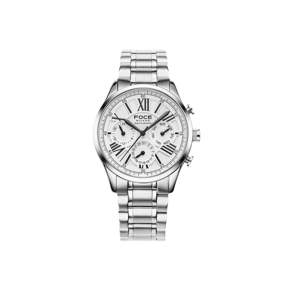 포체 43mm 메탈 워치 화이트(Foce 43mm Metal Watch White)