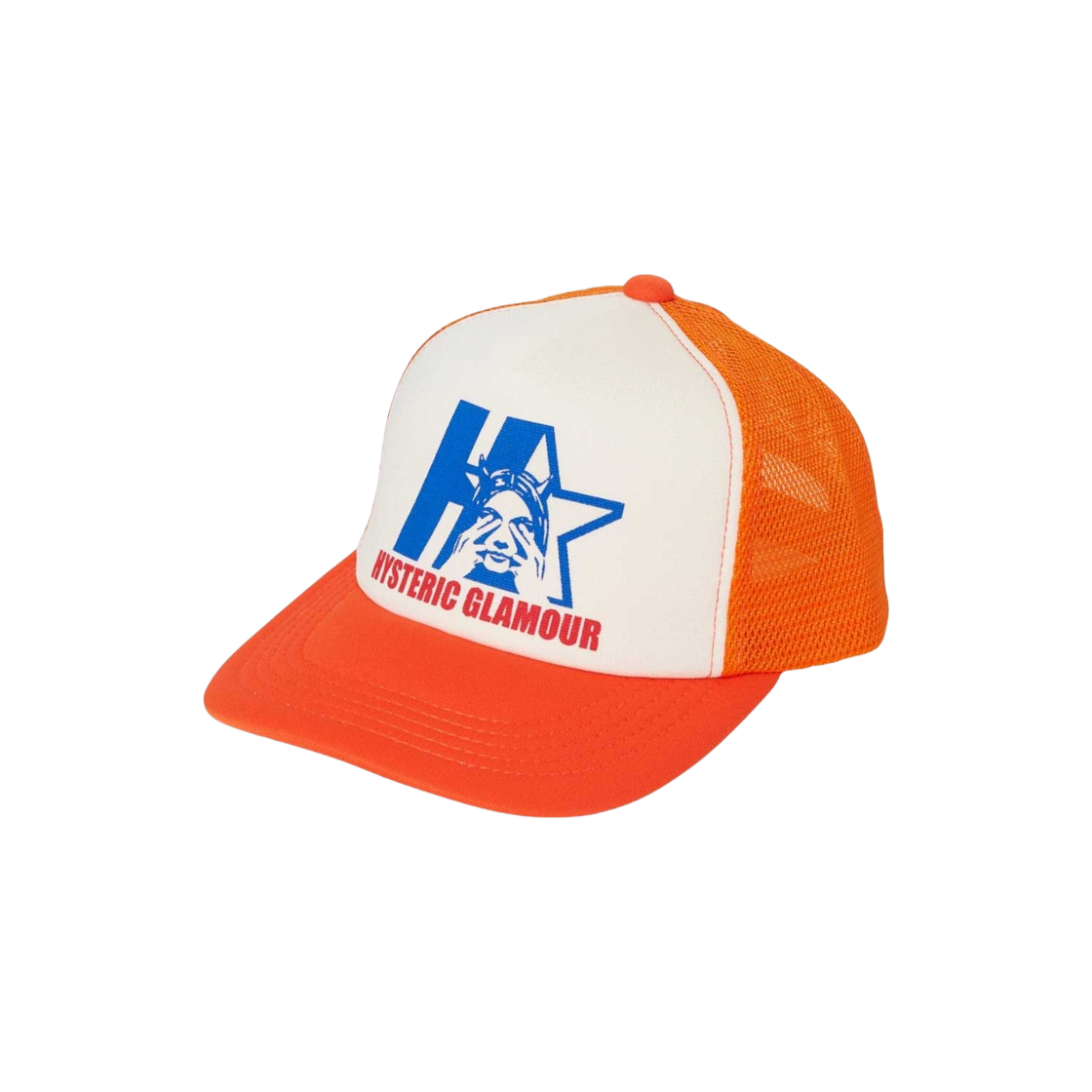 02243QH02 Hysteric Glamour Star Evil Mesh Cap Orange - 대표 이미지 #1