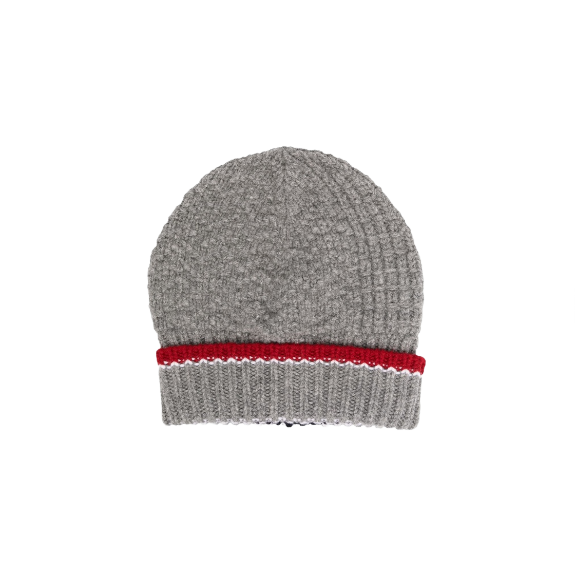 톰브라운 메리노 콘트라스트 트림 비니 라이트 그레이(Thom Browne Merino Contrast Trim Beanie Light Grey) - 1